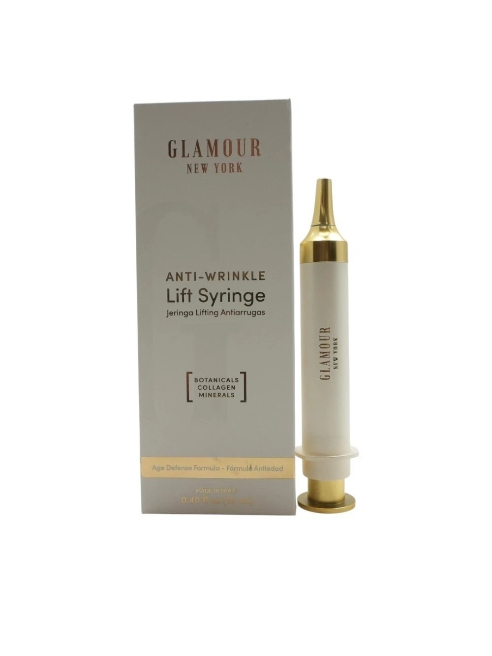 Glamour New York Anti-Wrinkle Lift Syringe - White & Gold